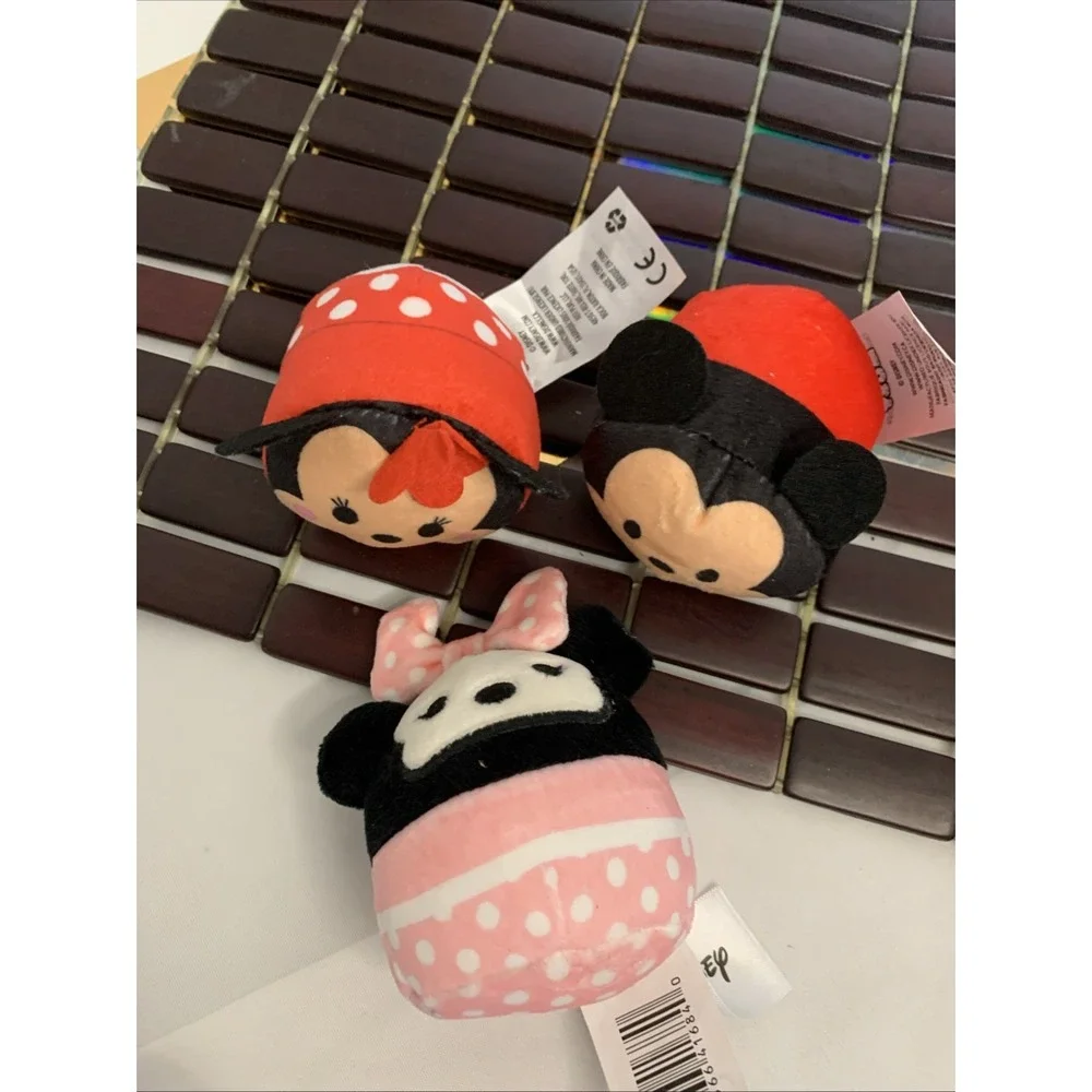 Lot of 3 Disney Mickey‎ and Minnie Mini Squishmallows Excellent Squeezable